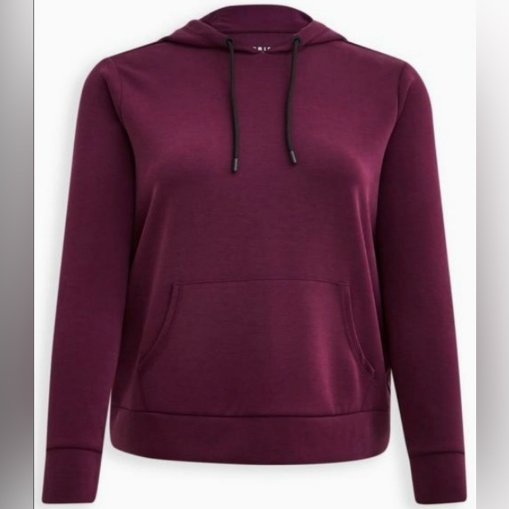 NWT Purple TORRID cupro long sleeve active hoodie sweatshirt 2x 2 plus